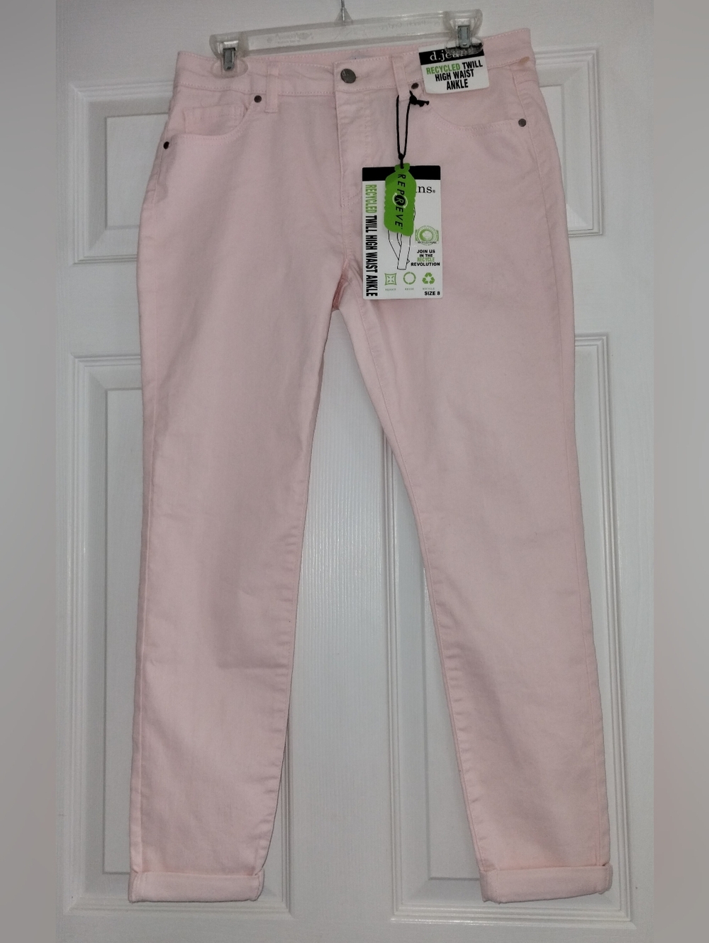 d.jeans Pale Pink High Waist Ankle Jeans